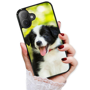 AjourTek for iPhone 16, Durable Protective Soft Back Case Phone Cover, HOT12980 Puppy Dog Border Collie 12980