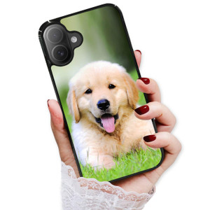 AjourTek for iPhone 16, Durable Protective Soft Back Case Phone Cover, HOT13150 Golden Retriever Puppy Dog 13150