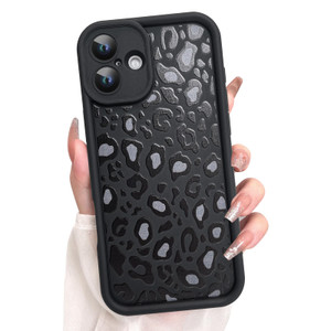 KANGHAR Case for iPhone 16 Plus Leopard Printed Pattern Cute Cheetah Phone Case Soft TPU Shockproof Protective Cover for iPhone 16 Plus 6.7 Inch Blac