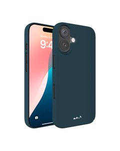 Mous for iPhone 16 Plus Case Slim MagSafe Compatible - Super Thin 2.0 - Magnetic Phone Cover - Navy Blue