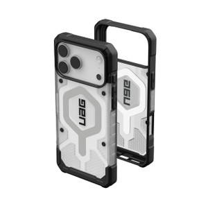 URBAN ARMOR GEAR UAG Designed for iPhone 17 Pro Max Case Pathfinder Clear - Compatible with MagSafe Military Grade Protective Cover, Ice/Silver