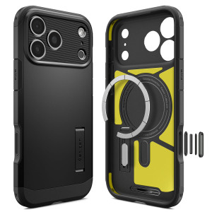 Spigen for iPhone 17 Pro Max Case, Tough Armor T MagFit [Camera Control Button] [Compatible with Magsafe] - Black