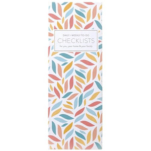 PPP Undated Planner To Do Checklist Notebook (3-Month Supply) | 90 Perforated Pages | Multicolor Leaf Design | Hardcover w/Matte Lamination Finish |