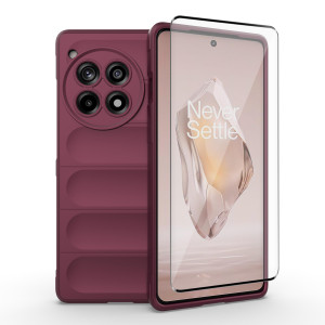 Asuwish Phone Case for OnePlus 12R 5G/Ace 3 2024 with Tempered Glass Screen Protector and Soft TPU Slim Thin Shockproof Protective Silicone Cell Cove