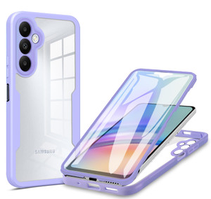 MRRSIWEI for Samsung Galaxy A16 Case, [Built-in Screen Protector] [Military Grade Shockproof] 360° Full Body Clear Rugged Protective Case Cover for S