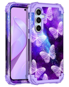 Casetego Compatible with Galaxy S24 FE 5G Case,Three Layer Heavy Duty Sturdy Shockproof Full Protection Rugged Hard PC+Soft TPU Bumper Case for Samsu