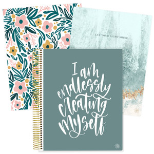 bloom daily planners All in One Ultimate Monthly & Weekly Undated Calendar Planner, Notebook, Sketch Book, Grid Pages, Coloring Book and More! 9" x 1