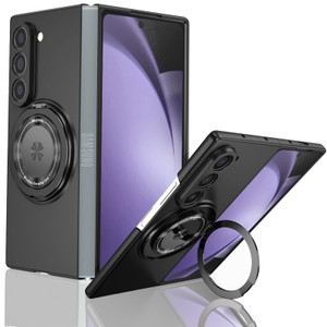 MRRSIWEI Designed for Samsung Galaxy Z Fold 6 Case Magnetic with Kickstand [Compatible with MagSafe], Slim Rugged Shockproof Anti-Scratch Phone Case