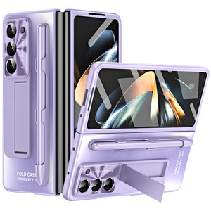 Miimall Designed for Samsung Z Fold 6 Case with [S Pen & Stand], Screen Protector Anti-Smudge Lens Protection Anti Slip Comfortable Grip Full Protect