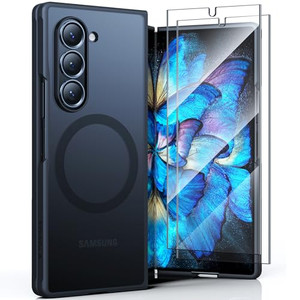TORRAS for Samsung Galaxy Z Fold 6 Case with Screen Protector, [Compatible with Magsafe] [Military Grade Drop Tested] Translucent Slim Phone Magnetic