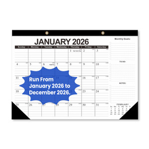 Comix 2025-2026 Floral Desk Calendar - 18 Month Desk Calendar (July 2025Dec 2026) | 17"x12" Thick Paper with Classic Design for Office & Home