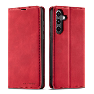 QLTYPRI Case for Samsung Galaxy A16 4G/5G, Premium PU Leather Cover TPU Bumper with Card Holder Kickstand Hidden Magnetic Adsorption Shockproof Flip