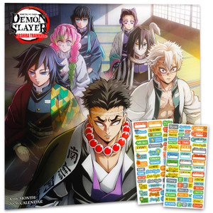 Demon Slayer Calendar 2026 - Deluxe 2026 Demon Slayer: Kimetsu no Yaiba Wall Calendar Bundle with Over 100 Reminder Stickers (Demon Slayer Anime Gift
