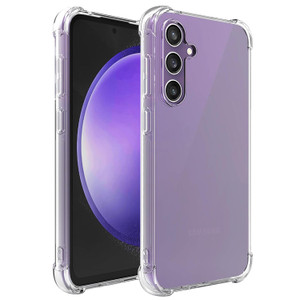 Sidande Case for Galaxy S24 FE, for SamsungS24FE 5G SM-S721U Case for Girls Women, Clear Transparent Soft Flexible TPU Slim Phone Protective Cover fo