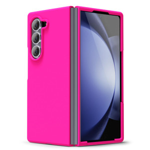 oakxco for Samsung Galaxy Z Fold 6 Phone Case Liquid Silicone, Neon Bright Solid Color, Thin Slim Soft Rubber Gel Matte TPU Plain Simple Cover for Wo