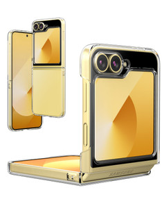 Foluu Case for Samsung Galaxy Z Flip 6, Galaxy Z Flip 6 Phone Case Clear, Slim Fit Hard PC Back Bumper Protective Shockproof Scratch Resistant Case f