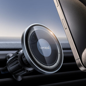 Lamicall For MagSafe Car Mount - [20X Strong Magnets] [Metal Hook] Magnetic Phone Holders for Your Car - 360° Rotation Car Phone Holder Valentines Da