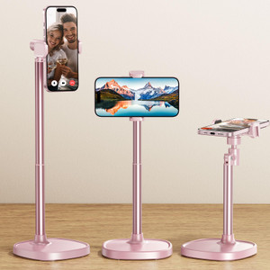 DIMONCOAT Cell Phone Stand for Desk, Stocking Stuffers Gifts for Teens Girls Boys Adults?Phone Holder Angle Height Adjustable, Aluminum Alloy Univers