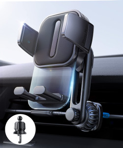 LISEN Vent Phone Mount for Car [Smooth Silicone Protection] Universal Car Vent Phone Holder Mount for Car with Extension Clip for iPhone 16 15 14 13