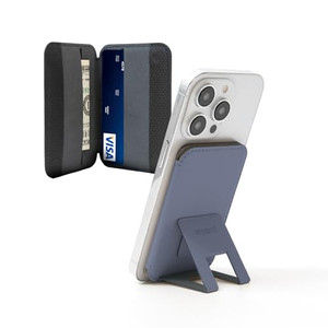 ergomi Magnetic Phone Flip Wallet Stand, Compatible with MagSafe Wallet, for iPhone 16/15/14/13/12 Series, Phone Magnet Rings Included, with 3 Viewin