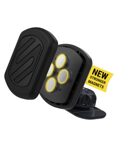 Scosche Magnetic Phone Holder for Car Dashboard with Extra Strong Magnet, Thick Metal Plate & 360° Rotation, Secure Cell Phone Car Mount for Large Ph