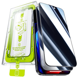 WSKEN for iPhone 16 Pro Max Privacy Screen Protector - [25° Anti-Spy] [Top 9H+ Tempered Glass] [Auto-Dust Removal] HD Full Coverage Military Grade 10