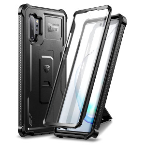 Dexnor for Samsung Galaxy Note 10+ Plus Case, [Built in Screen Protector and Kickstand] Heavy Duty Military Grade Protection Shockproof Protective Co