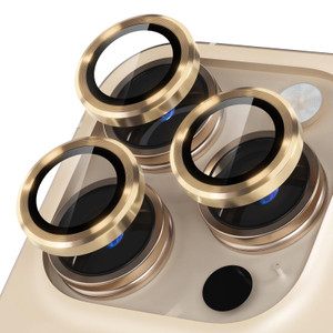 Misea Compatible for iPhone 16 Pro/iPhone 16 Pro Max Camera Lens Protector, Ultra-HD Tempered Glass Camera Cover Screen Protector Metal Individual Ri