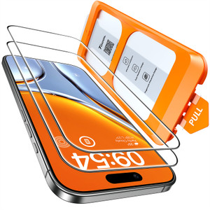 TOCOL for iPhone Air Screen Protector 6.5 inch 9H Hardness Military Grade Shatterproof HD Tempered Glass Full Coverage Easy Installation 2 Pack