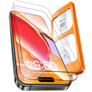 TOCOL for iPhone 16 Pro Screen Protector 9H Hardness Military Grade Shatterproof HD Tempered Glass Full Coverage Easy Installation Case Friendly 2 Pa