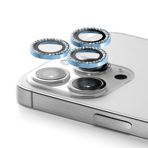 CASETiFY Camera Lens Gem [Easy Application] for iPhone 16 Pro / 16 Pro Max - Baby Blue