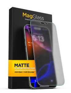 magglass Matte Screen Protector for iPhone 16 Pro (Anti Glare) Fingerprint and Scratchproof Tempered Glass (Easy Applicator Included)
