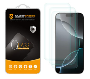 Supershieldz (3 Pack) Designed for iPhone 17, 17 Pro, 16 Pro (6.3 inch) Tempered Glass Screen Protector, Anti Scratch, Bubble Free
