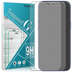 Slanku [3 Pack for iPhone 16 Matte Screen Protector, Anti Fingerprint, Anti Glare, Full Coverage Tempered Glass