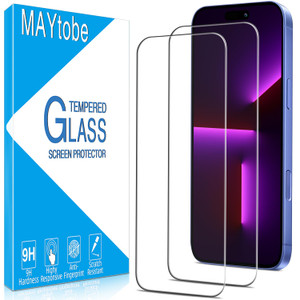 MAYtobe [2-Pack Designed for iPhone 16 (6.1 inch) Screen Protector Tempered Glass, 9H Hardness, Anti Scratch, Easy to Install
