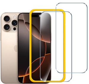 ivoler 2-Pack Tempered Glass for iPhone 16 Pro Max 6.9" Screen Protector with [Alignment Frame], Anti-Scratch, Case Friendly, Transparent HD Clear Fi