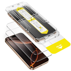 JETech Screen Protector for iPhone 16 Pro Max 6.9-Inch, 10-Second Super Easy Installation with One-Step Alignment Tray, Bubble-Free Tempered Glass Fi