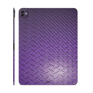 Carbon Fiber Skin Compatible with Apple iPad Pro 11 (M4) 2024 - Purple Diamond Plate - 3M Vinyl Protective Decal Cover - Easy to Apply | Crafted in T