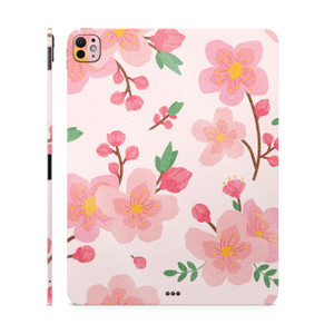 Glossy Glitter Skin Compatible with Apple iPad Pro 11 (M4) 2024 - Lilies in Bloom - Premium 3M Vinyl Protective Decal Cover - Easy to Apply | Crafted