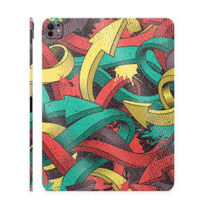 Glossy Glitter Skin Compatible with Apple iPad Pro 11 (M4) 2024 - Triadic Arrows - Premium 3M Vinyl Protective Decal Cover - Easy to Apply | Crafted