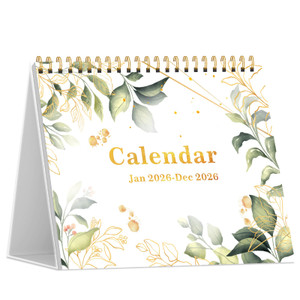 2026 Desk Calendar, Small Desktop Calendar Flip, Jan 2026 to Dec 2026, Standing Table Calendar with Stickers for Home School Work Office, (8" x 6")