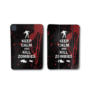 Carbon Fiber Skin Compatible with Apple Smart Folio for iPad Pro 11-inch (M4/M5) 2025 - Kill Zombies - Premium 3M Vinyl Protective Wrap Decal Cover |