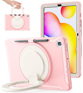 BATYUE Case for Samsung Galaxy Tab S6 Lite 10.4 Inch 2024/2022/2020 with S Pen Holder, Shockproof Rugged Cover with 360 Rotating Stand, Handle Grip f
