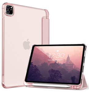Kenke New iPad Pro 11 Inch Case 4th/3rd/2nd/1st Generation 2022/2021/2020/2018 with Built-in Left Side Pencil Holder, Hard Frosted Back Cover & Color