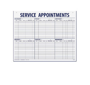 Service Appointment Record - Large Pad