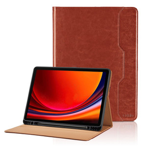 Case for Samsung Galaxy Tab S10 Plus 2024/S9 FE+/S9 Plus 12.4 Inch 2023 - Model SM-X820/X826B/X610/X616B/X810/X816B with S Pen Holder and Pocket, PU