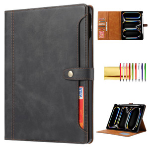 Folio Case for iPad Pro 13 (M5/M4) 2025/2024, TECHCIRCLE Vegan Leather Folding Stand [Built-in Pencil Holder] Soft TPU Back Shell Protective Smart Co