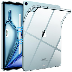 TiMOVO Case for New iPad Air 13 inch (M3/M2-2025/2024) Clear, Slim & Lightweight TPU Transparent Back Protective Cover for iPad Air 13, Supports Penc