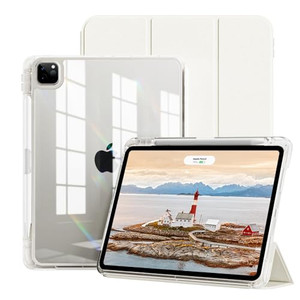 GKABXY Case for iPad Pro 11 inch 4th/3rd/2nd Generation with Pencil Holder,Support 2nd Gen Pencil Charging, Auto Wake Auto,2 in 1 Removable Transpare