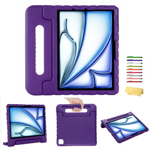 UUcovers Kids Case for iPad Air 11-inch M3/M2 (2025/2024) & iPad Pro 11 inch M4 (2024) with Pencil Holder/Kickstand, Lightweight Anti-Slip Handle Sta